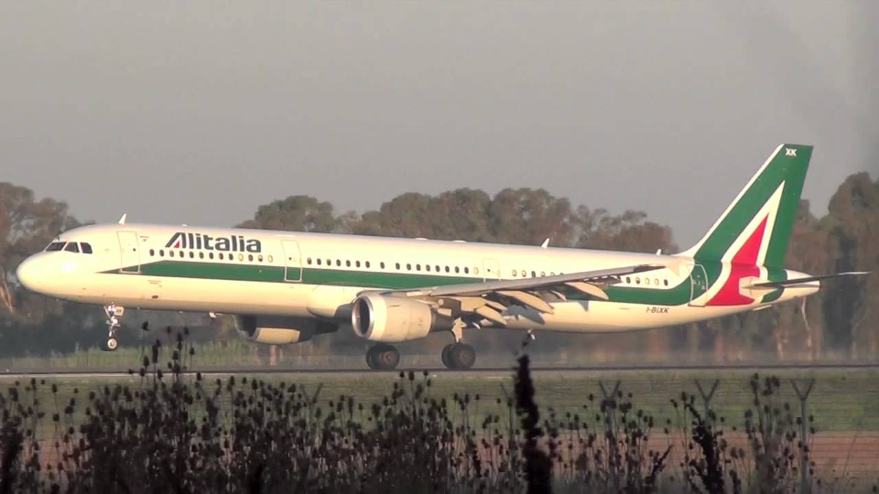 Alitalia A321 Sunrise Landing - Rome Fiumicino (Leonardo da Vinci) (FCO / LIRF) - I-BIXK - RWY 16L