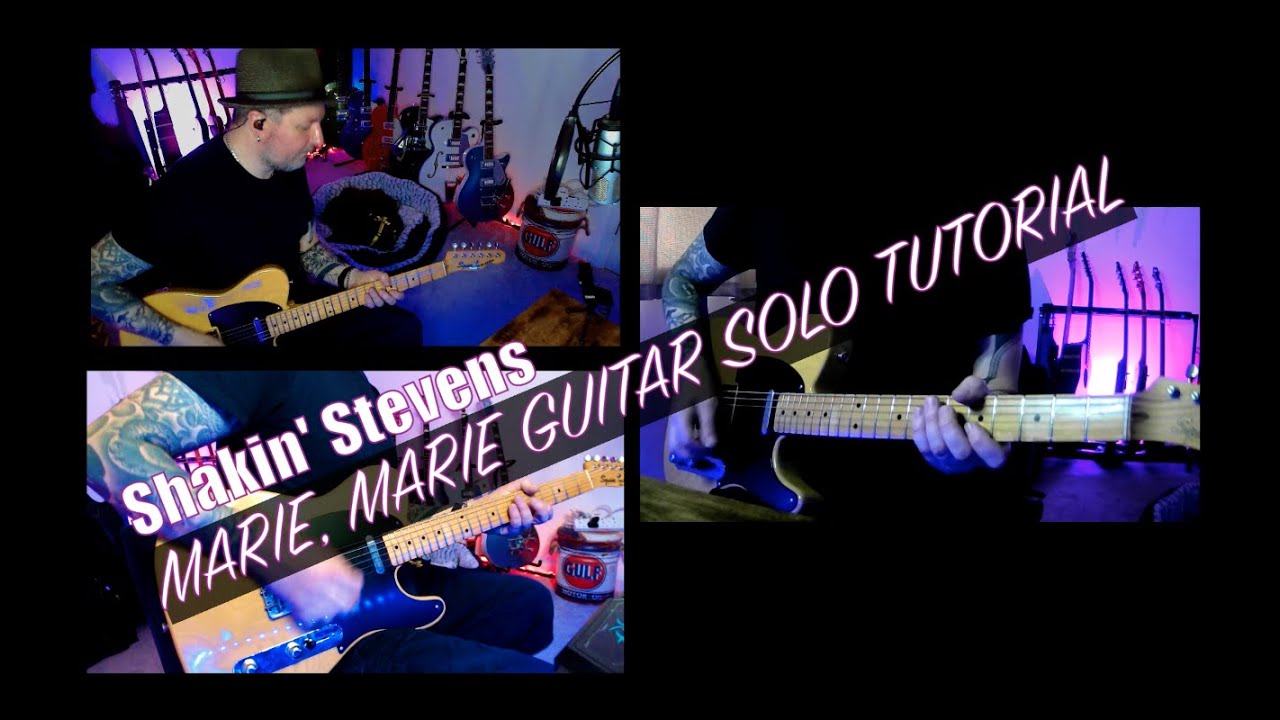 &lsquo;Marie, Marie&rsquo; Guitar Solo Tutorial (Shakin' Stevens) #guitarlesson #shakinstevens