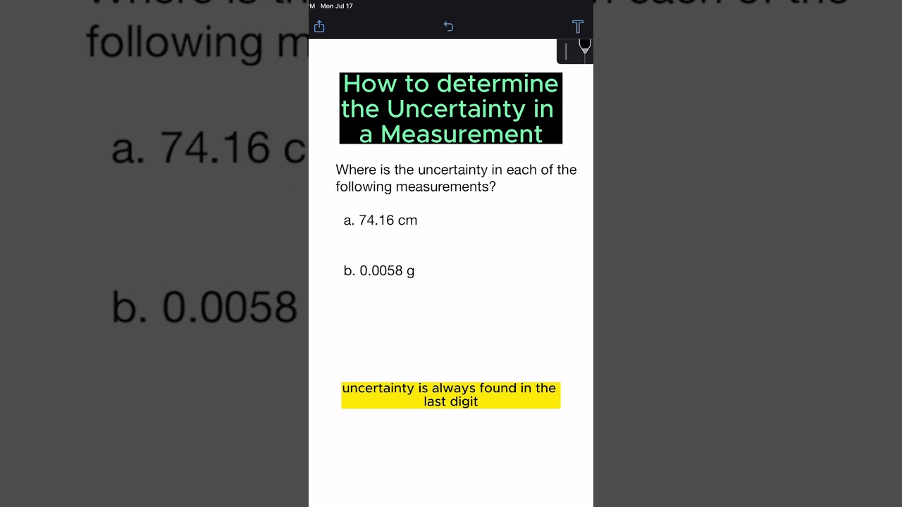How to find the uncertainty in a measurement #chemistry #science #shorts