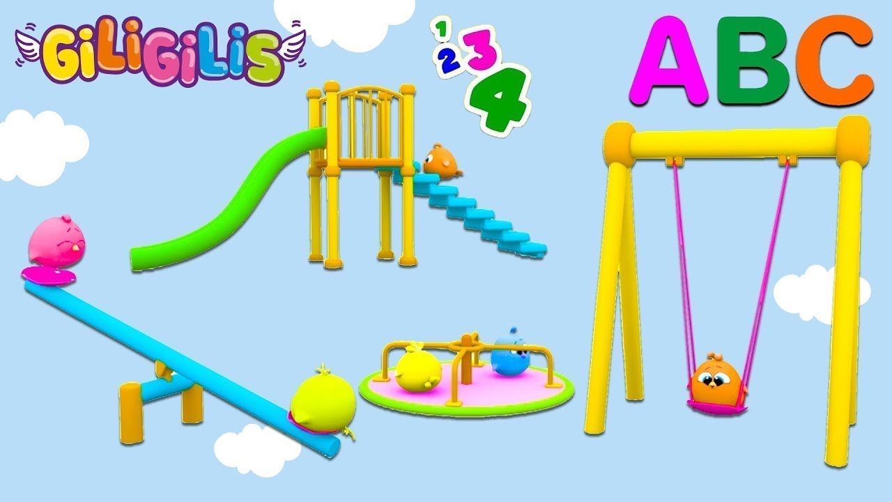 Learning Playground with Giligilis 🎠🌈 | Slide, Swing & Sing ABCs + Numbers in Fun Songs