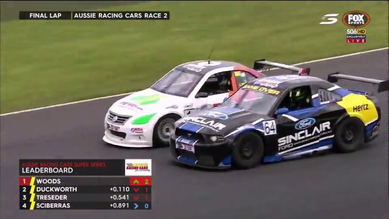 Aussie Racing Cars Super Series 2016. Race 2 Pukekohe Park Raceway. Amazing Battle for Win