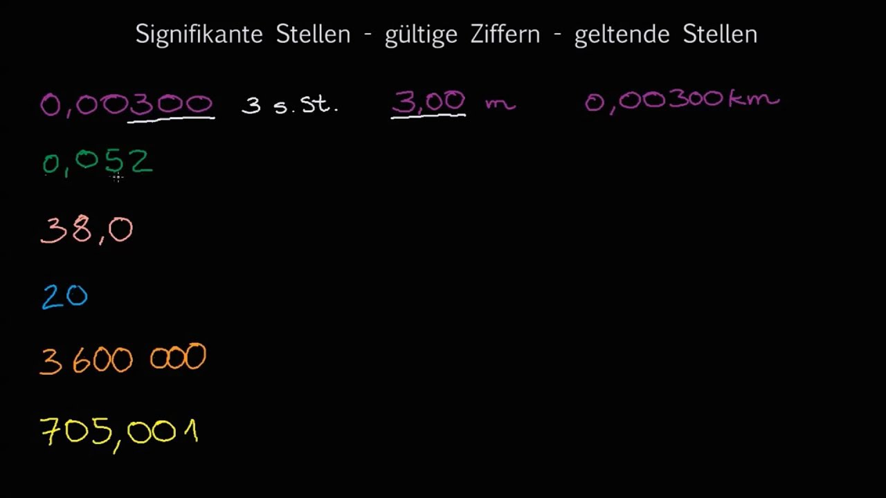 Signifikante Stellen