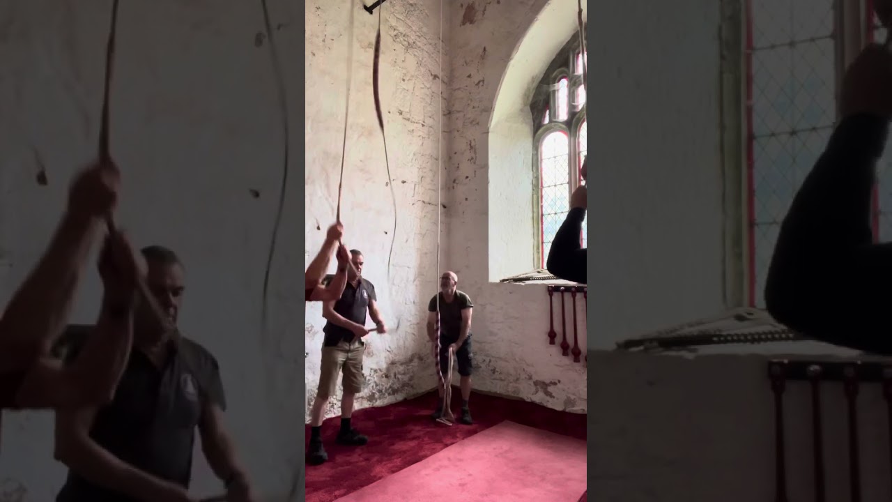 Brough (Cumbria) Church Bells being test rung following restoration, 29th June 2023.