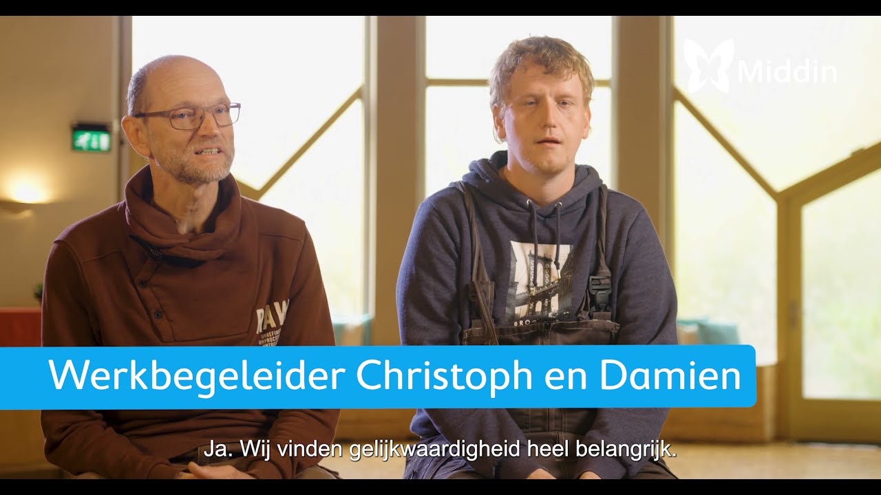 Werkbegeleider Christoph leert iedere dag van Damien