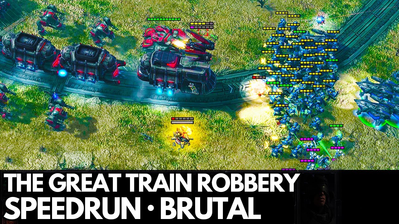 StarCraft 2 WoL - Mission 8 (The Great Train Robbery) - Speedrun (Brutal)