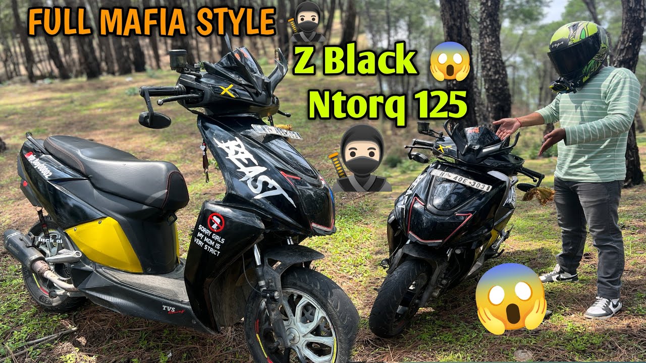 Z-Black Modification 🥷🏿on TVS Ntorq 125|| One in Dharamshala