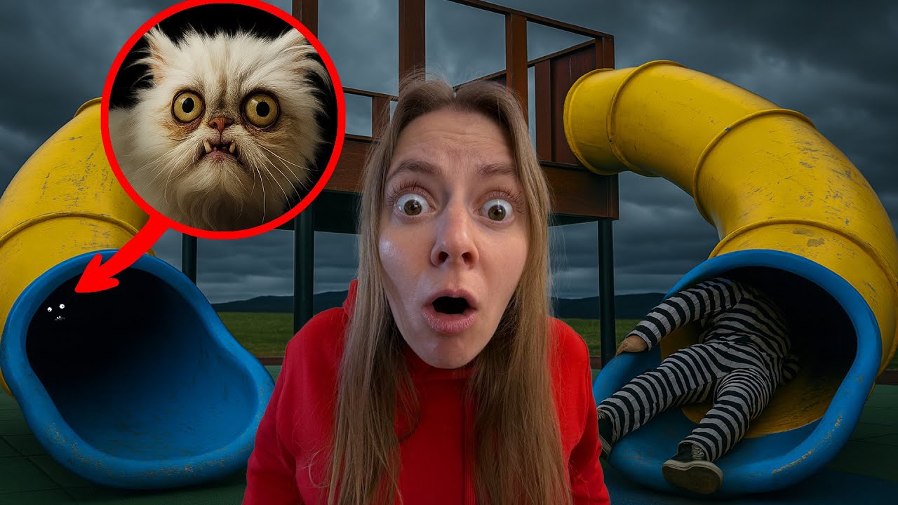 OIIAOIIA КОТ зовёт! SLIDE EATER съедает котёнка в РЕАЛЬНОЙ ЖИЗНИ?