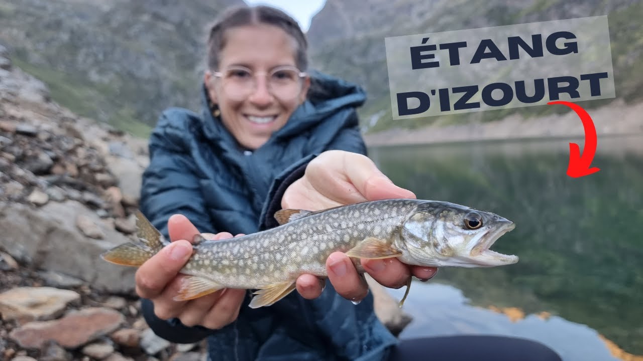 On part en ARIÈGE pêcher la TRUITE dans un lac de montagne.