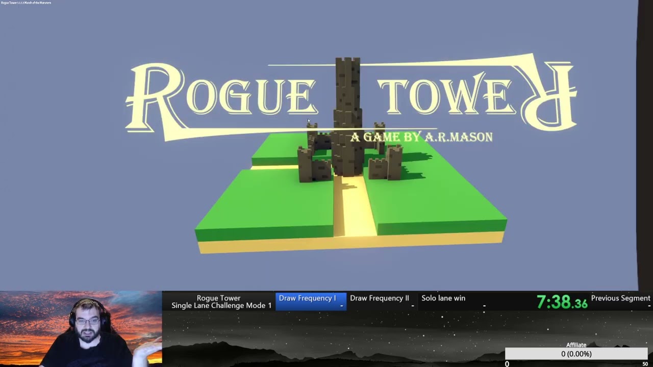Rogue Tower, Single Lane Challenge Mode Speedrun (3:01:22) WC