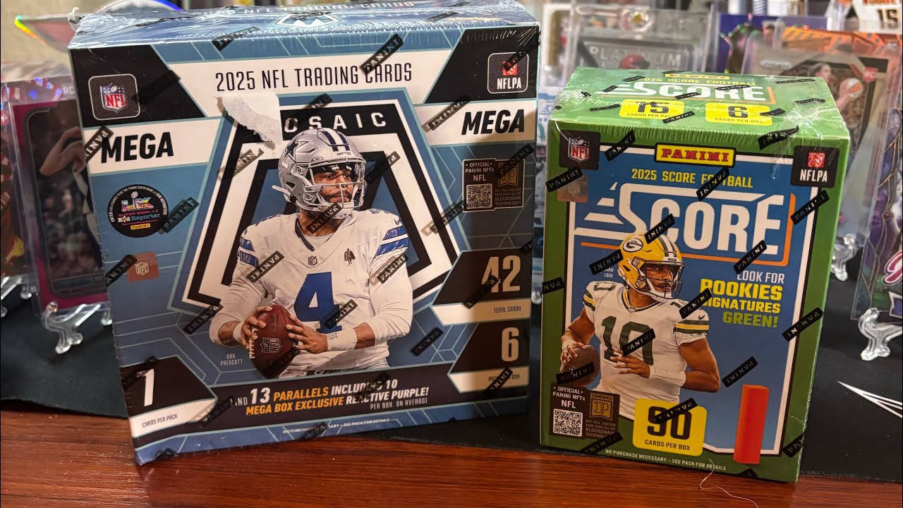 Super Bowl 60 random football rip. 25-26 Mosiac Mega and Score Football blaster!!!