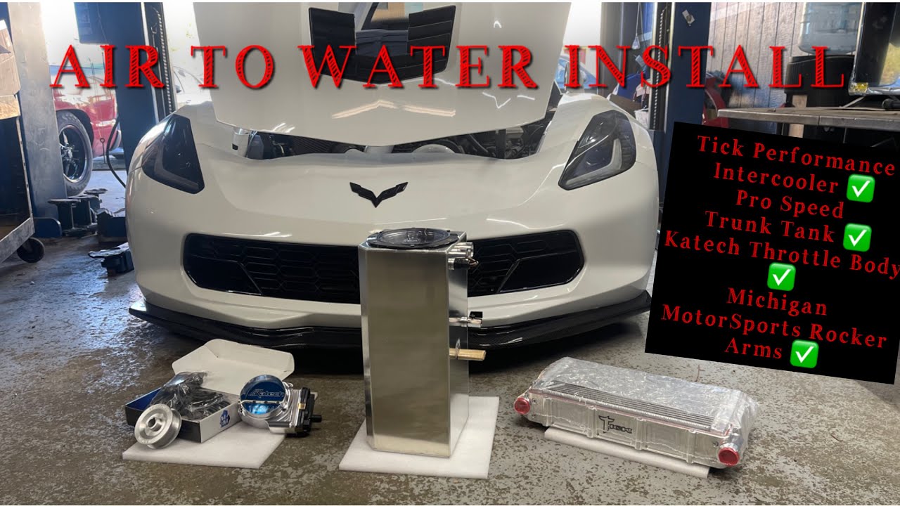 Pro Charged Corvette C7 Air to Water Install.. Pro Speed Ice Tank, Tick Performance Intercooler!