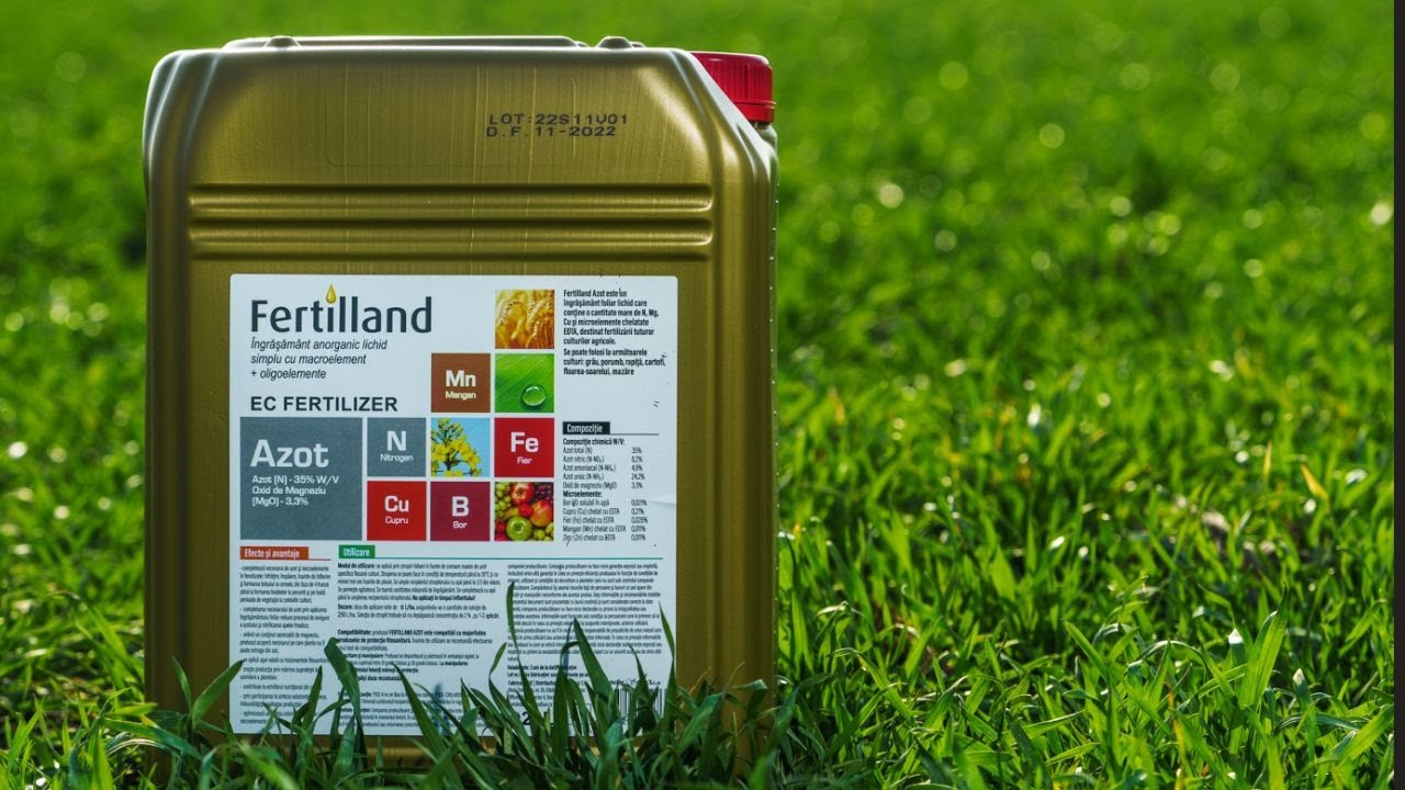 Fertilland Azot - &icirc;ngrășăm&acirc;ntul foliar lichid potrivit pentru majoritatea culturilor