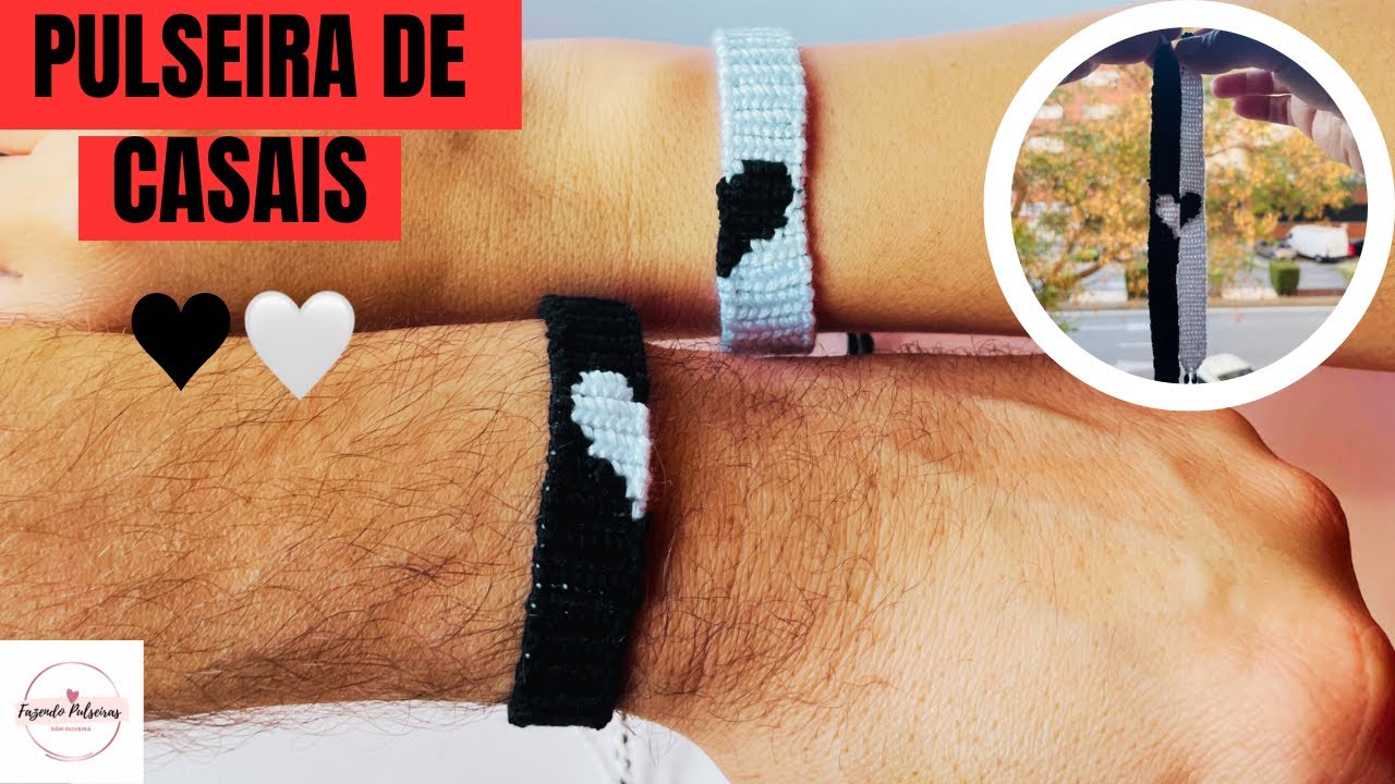 PULSEIRA METADES DE CORAÇÃO | PULSEIRA DE CASAL | AVANÇADO