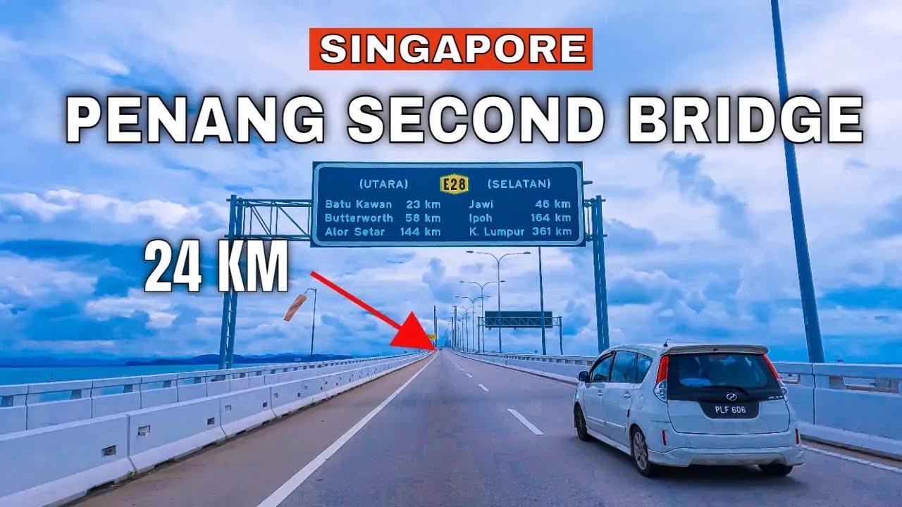 Penang City Drive - My First Time Driving on Longest Ever Bridge 😱😱😱