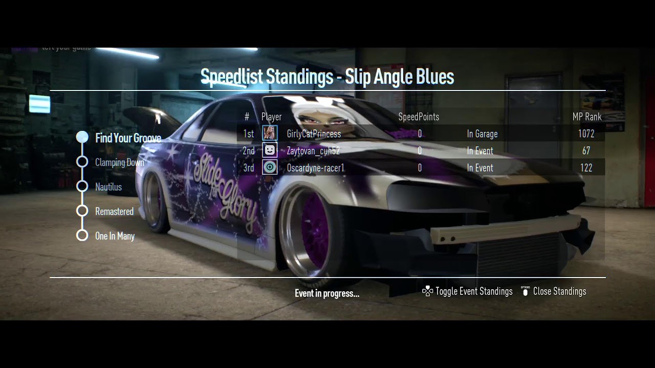 Need for Speed 2015 Drift Speedlist