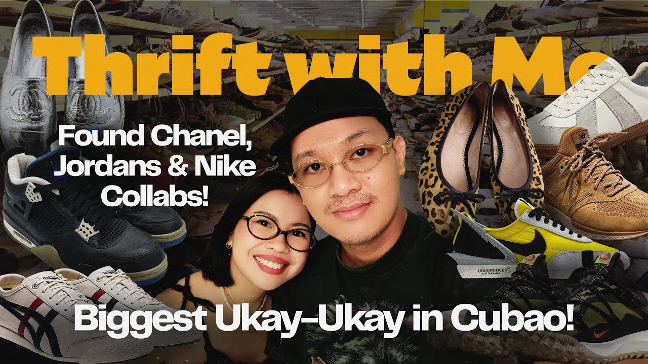 THRIFT WITH ME in Cubao 🇵🇭| INSANE Shoe Haul at the Biggest Ukay-Ukay! Chanel, Jordans| The Sierra’s