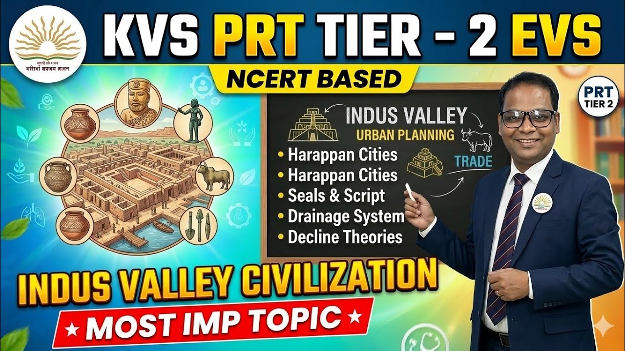 KVS PRT Tier 2 EVS // Indus Valley Civilisation//