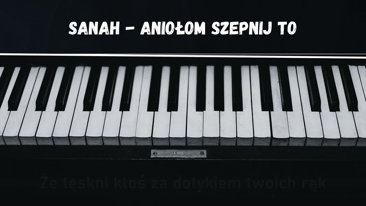 sanah - Aniołom szepnij to - podkład karaoke tonacja C-dur (link w opisie)