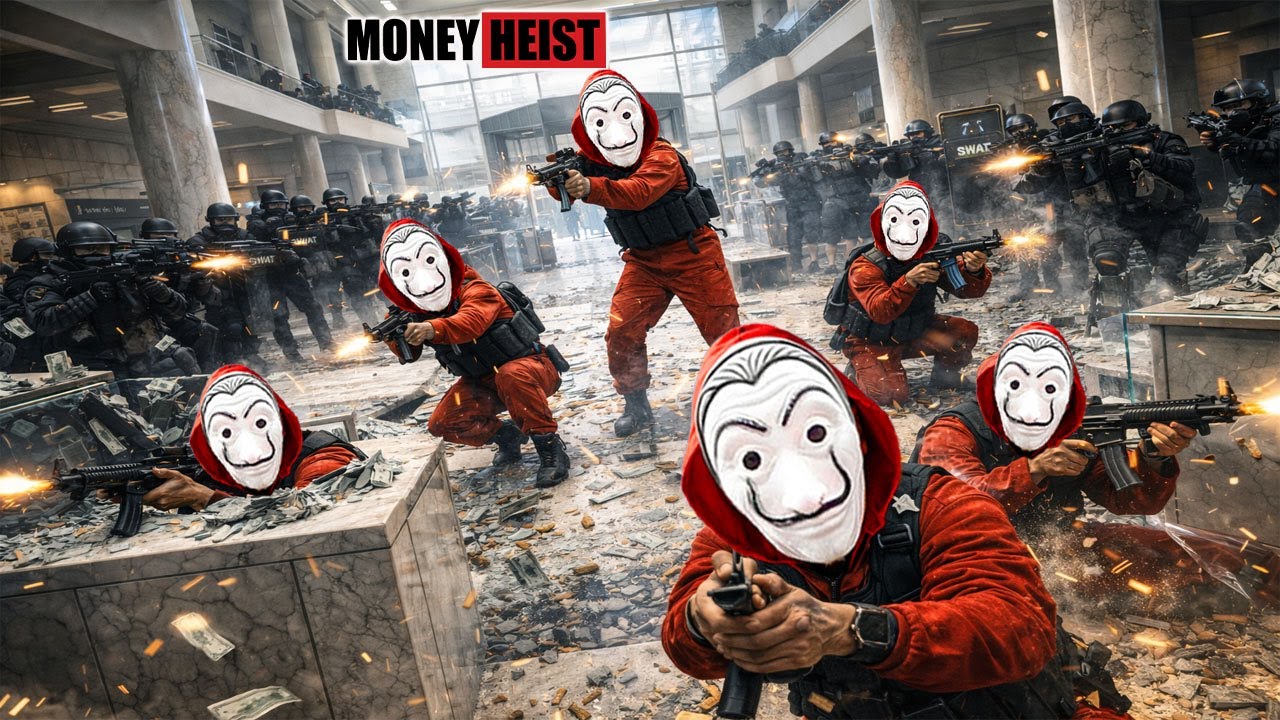 PARKOUR VS MONEY HEIST : Bad Guy Jumps Rooftops While Police Chase Below | Epic POV