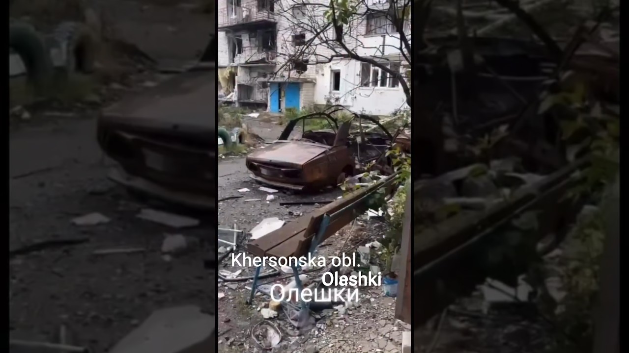 Occupied town of Oleshky Kherson region(gray zone)