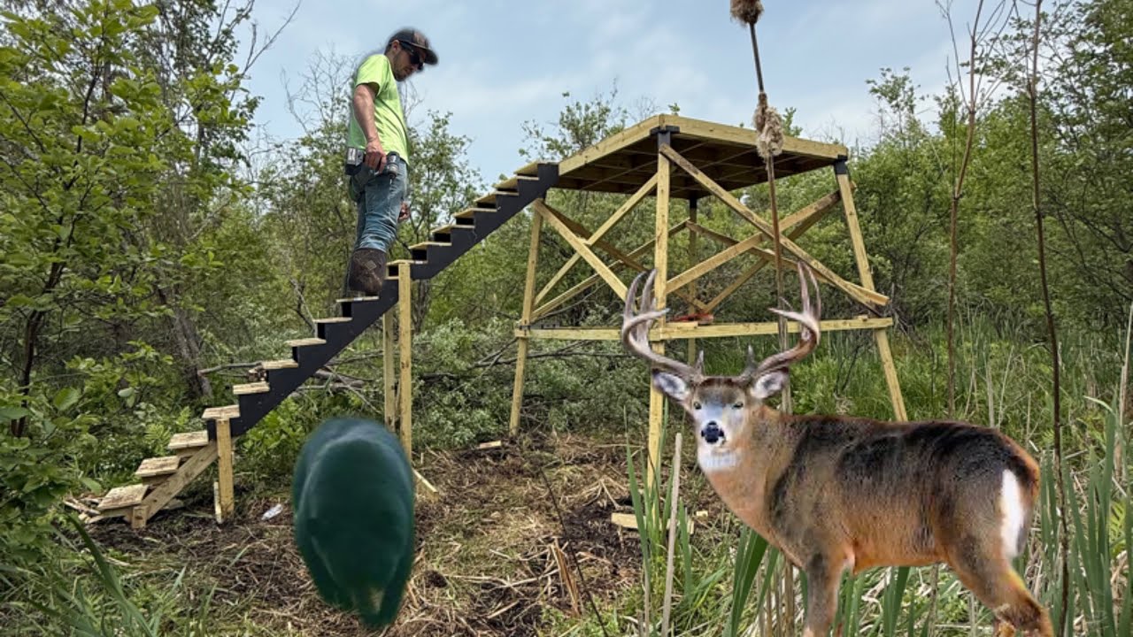 “SKYSCRAPER IN THE SWAMP” MASSIVE DEER BLIND BUILD PART 1