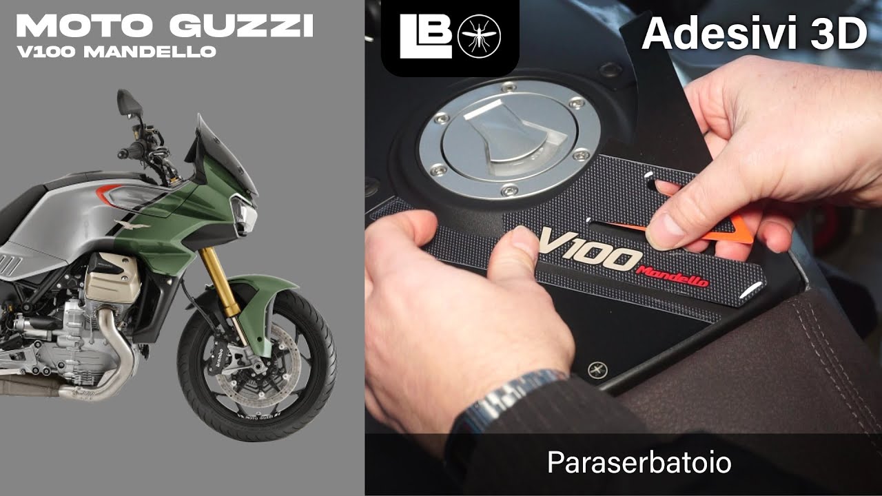LabelBike&reg; ADESIVI 3D protezione paraserbatoio compatibili Moto Guzzi V100 Mandello
