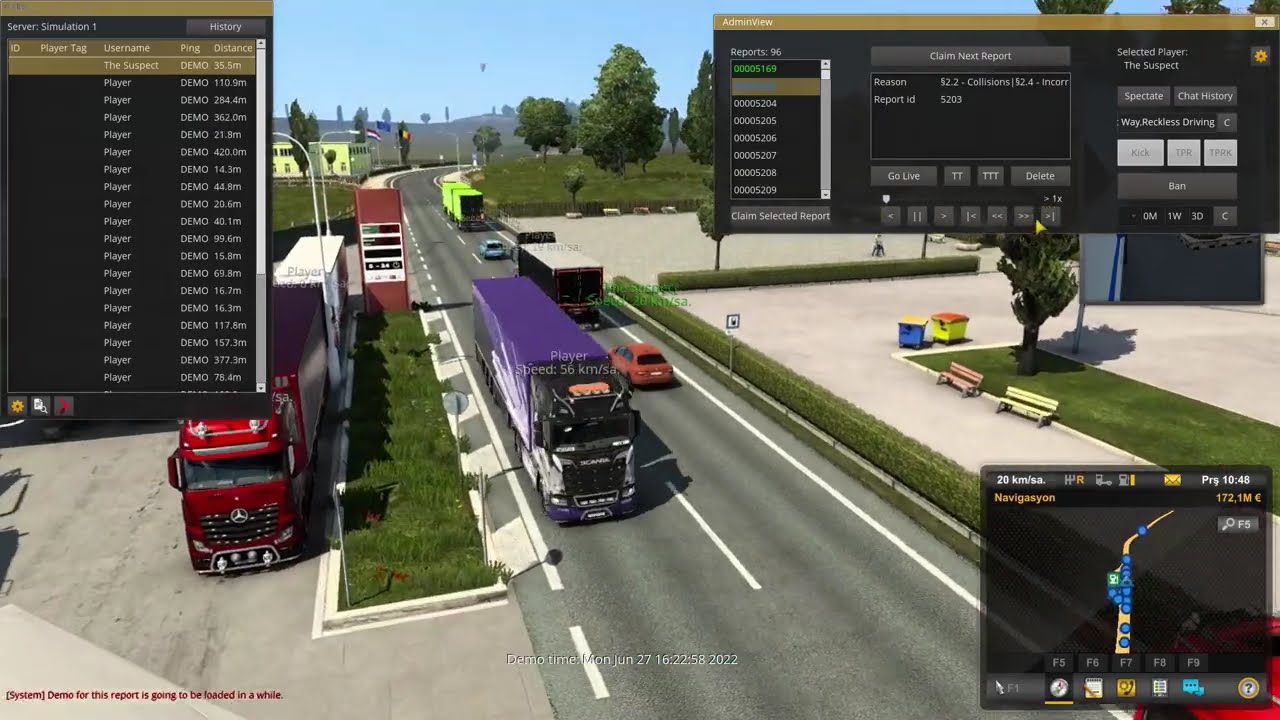 ETS2MP ADMİN | Oyun Raporları ve Banlar