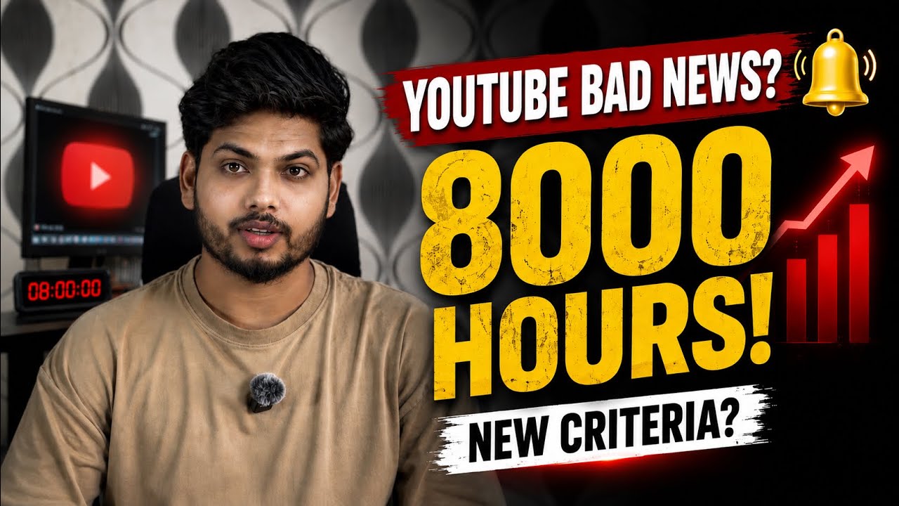 YouTube Just Made Monetization 2X Harder! ⚠️ (4000 to 8000 Hours Reality)