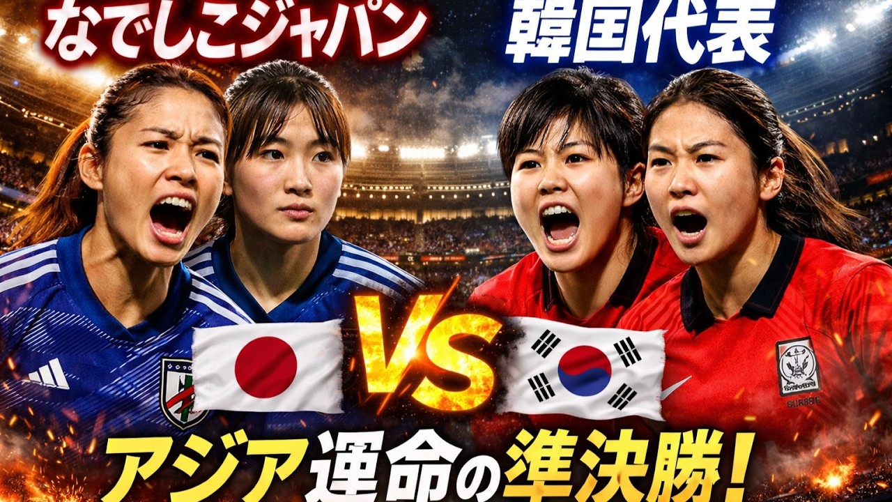 「衝撃！日韓戦がついに実現…なでしこジャパン vs 韓国、アジアが注目する運命の準決勝」