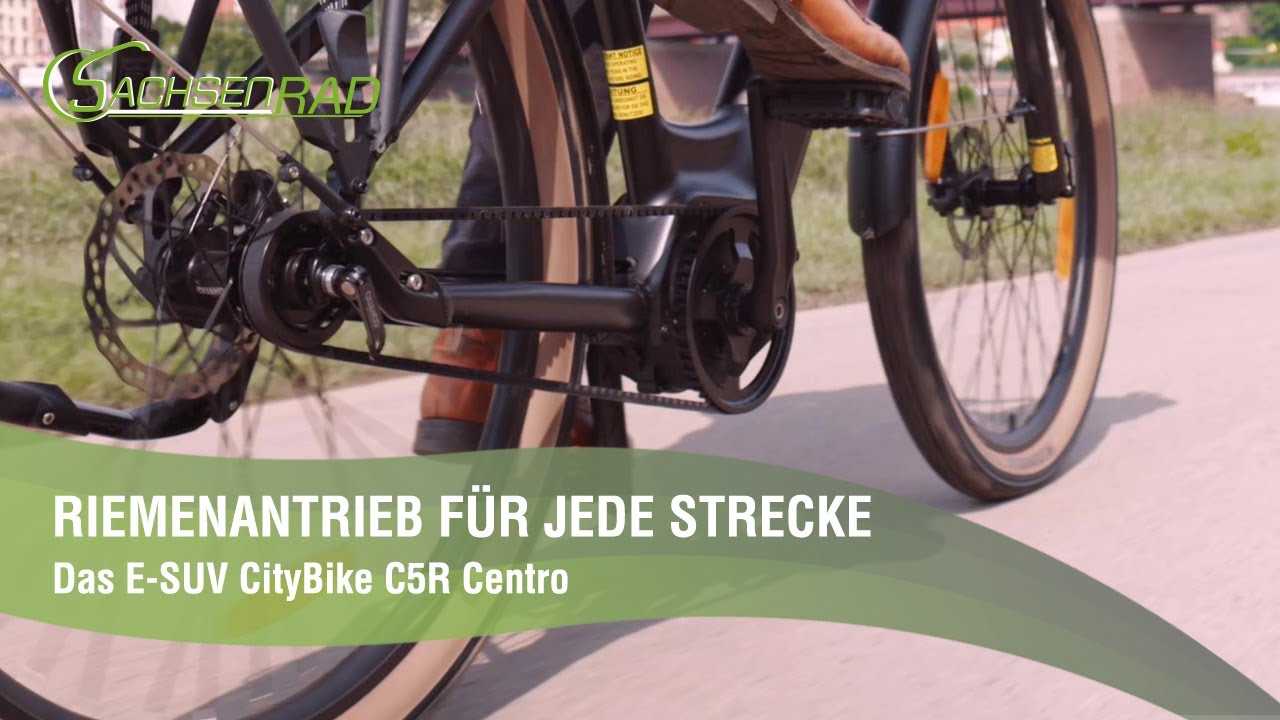 Tolles Touren- und Pendlerrad mit Gates Carbon Riemenantrieb: SachsenRAD E-SUV CityBike C5R Centro