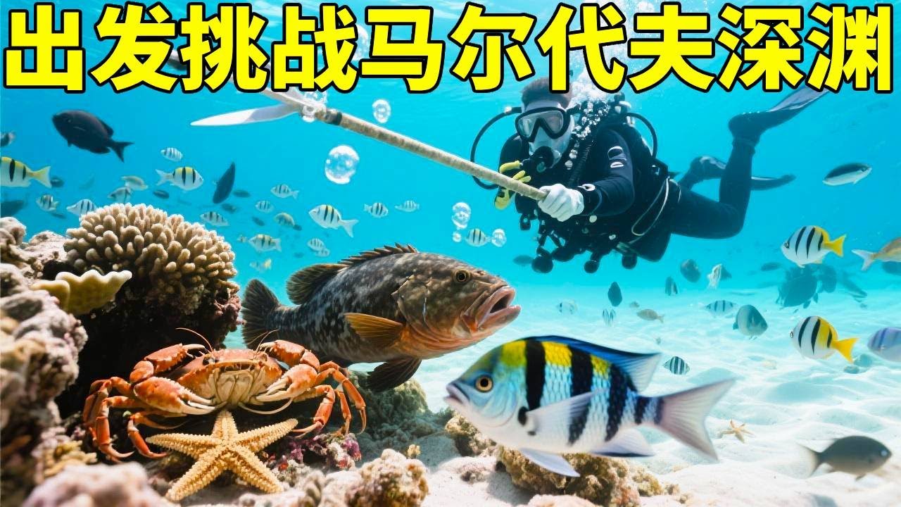 出發挑戰馬爾地夫斷崖深淵，阿鋒國外小試牛刀，隨便打條魚鍋裝不下！