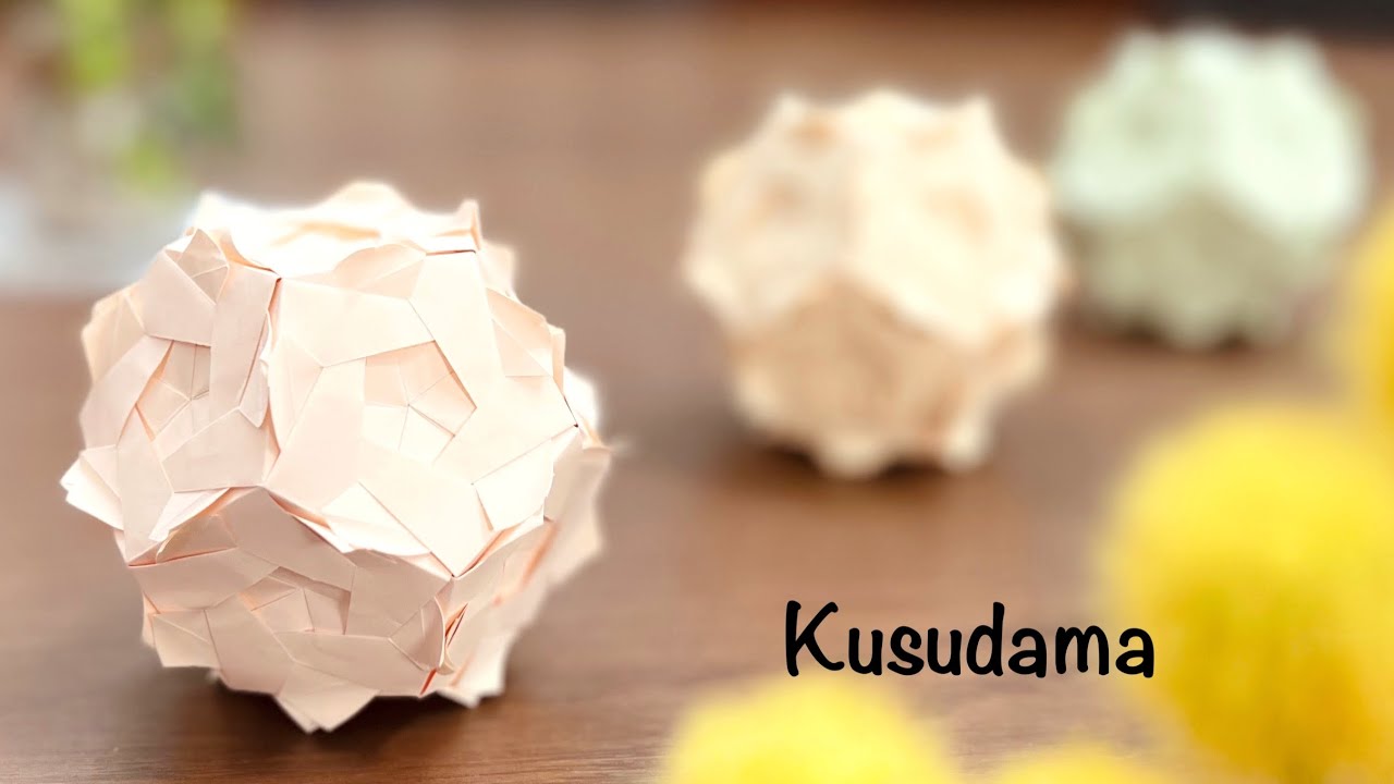 折り紙 簡単なユニットで可愛いお花のくす玉を作ってみた!作り方/Easy units!How to make Flowers Kusudama.DIY.Paper craft.Origami.