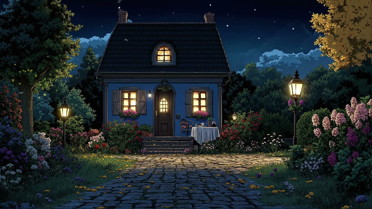 Oldies Playing in Another Room – A Cozy Night in a 1920s Vintage Cottage Garden in Paris