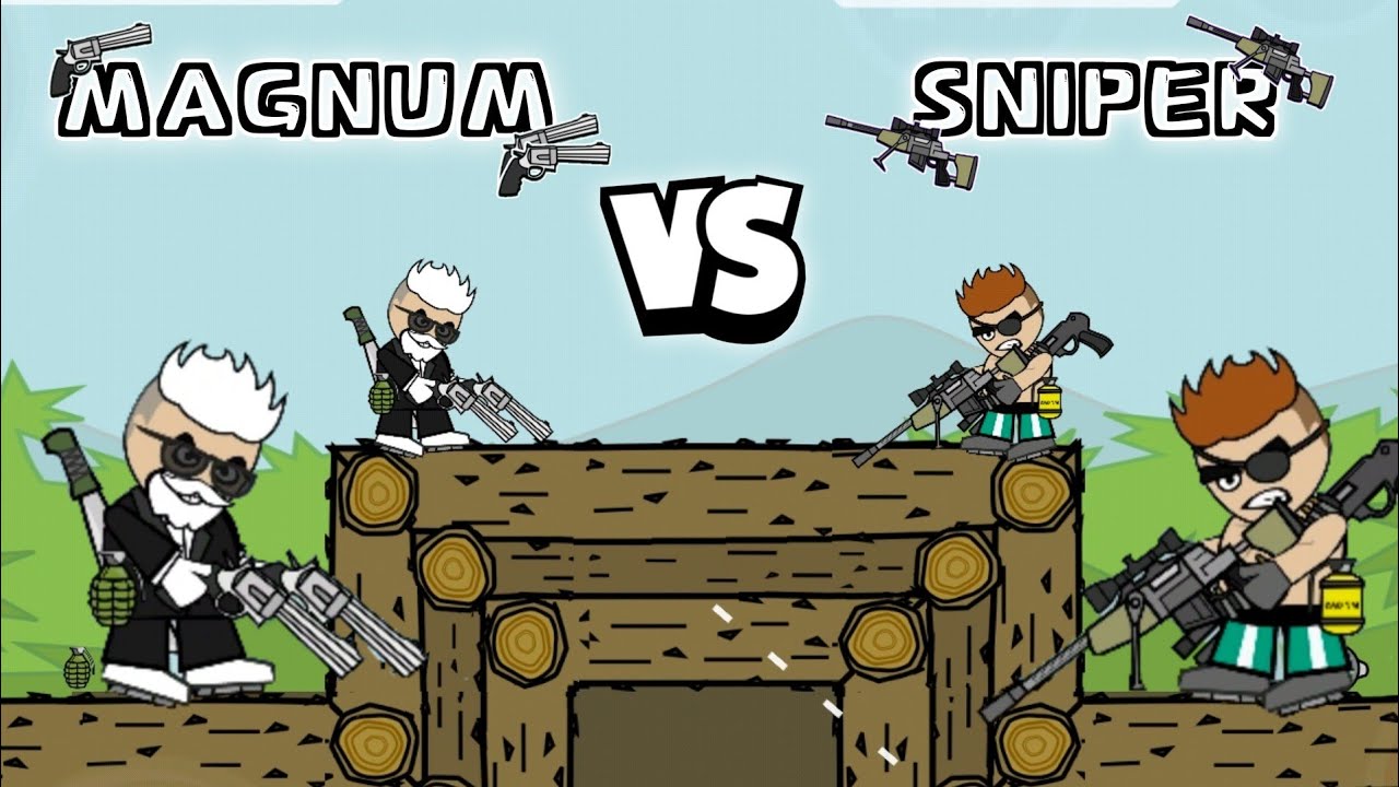 Dual Magnum Vs Sniper 😱 Mini Militia Funny Gameplay