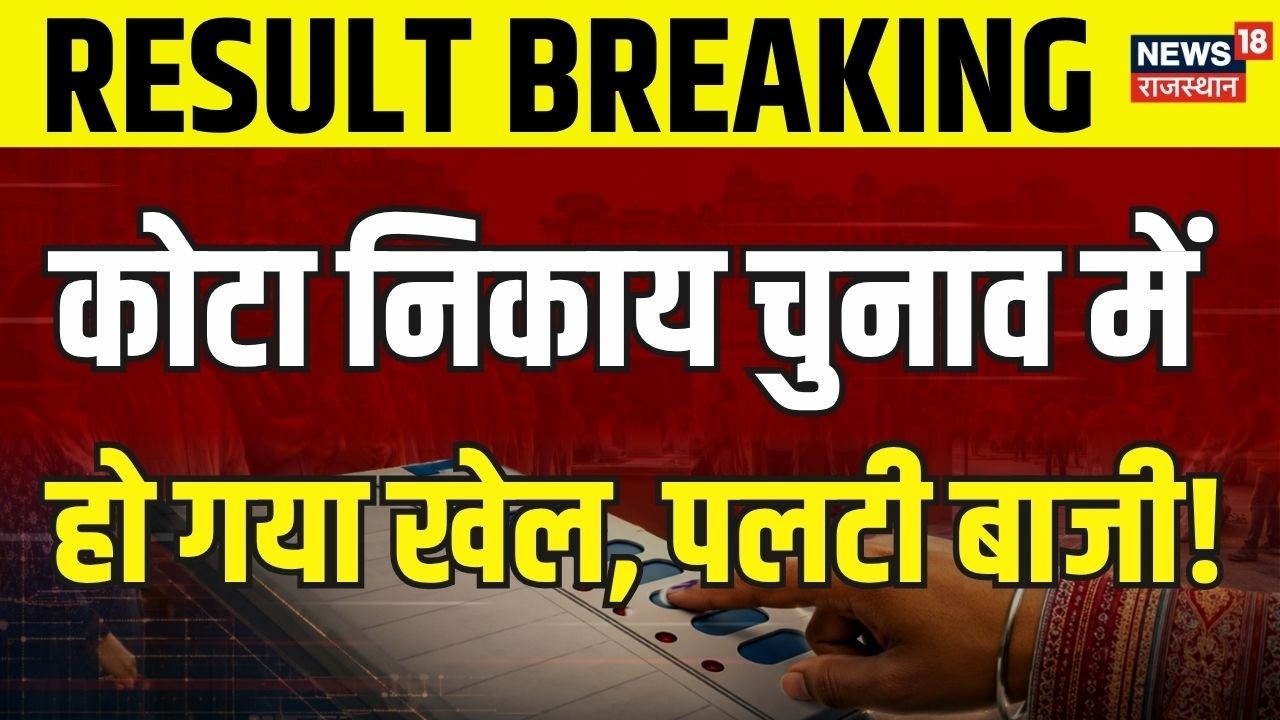 Kota Nikay Chunav Results: कोटा में अचानक पलटी बाजी! जानें किस पार्टी का बना बोर्ड|Rajasthan Results