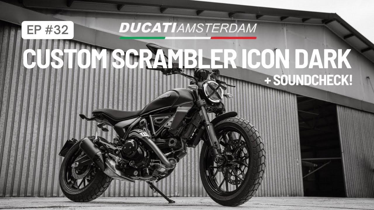Custom Scrambler Ducati Icon Dark with Termignoni soundcheck!
