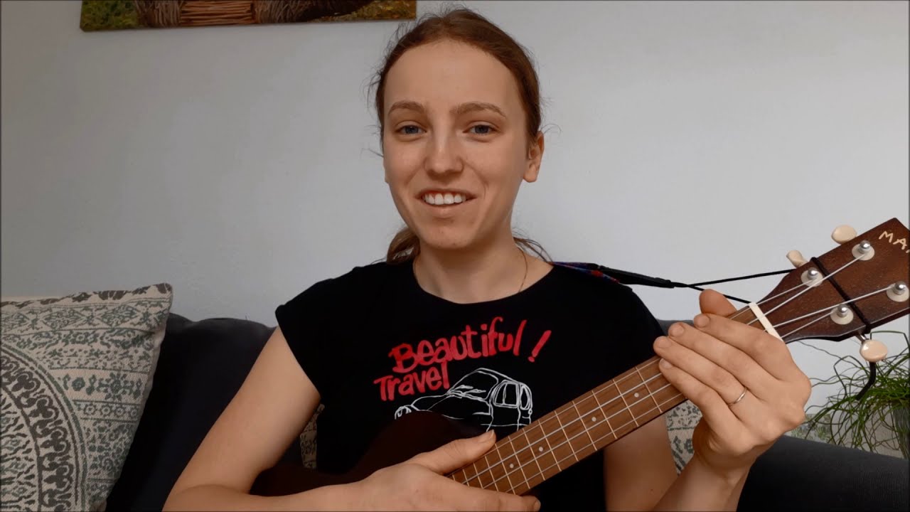 Ukelele de wielen van de bus