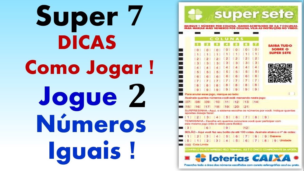 Super Sete - Jogue com dois N&uacute;meros Iguais ! Dicas Loteria Super Sete !