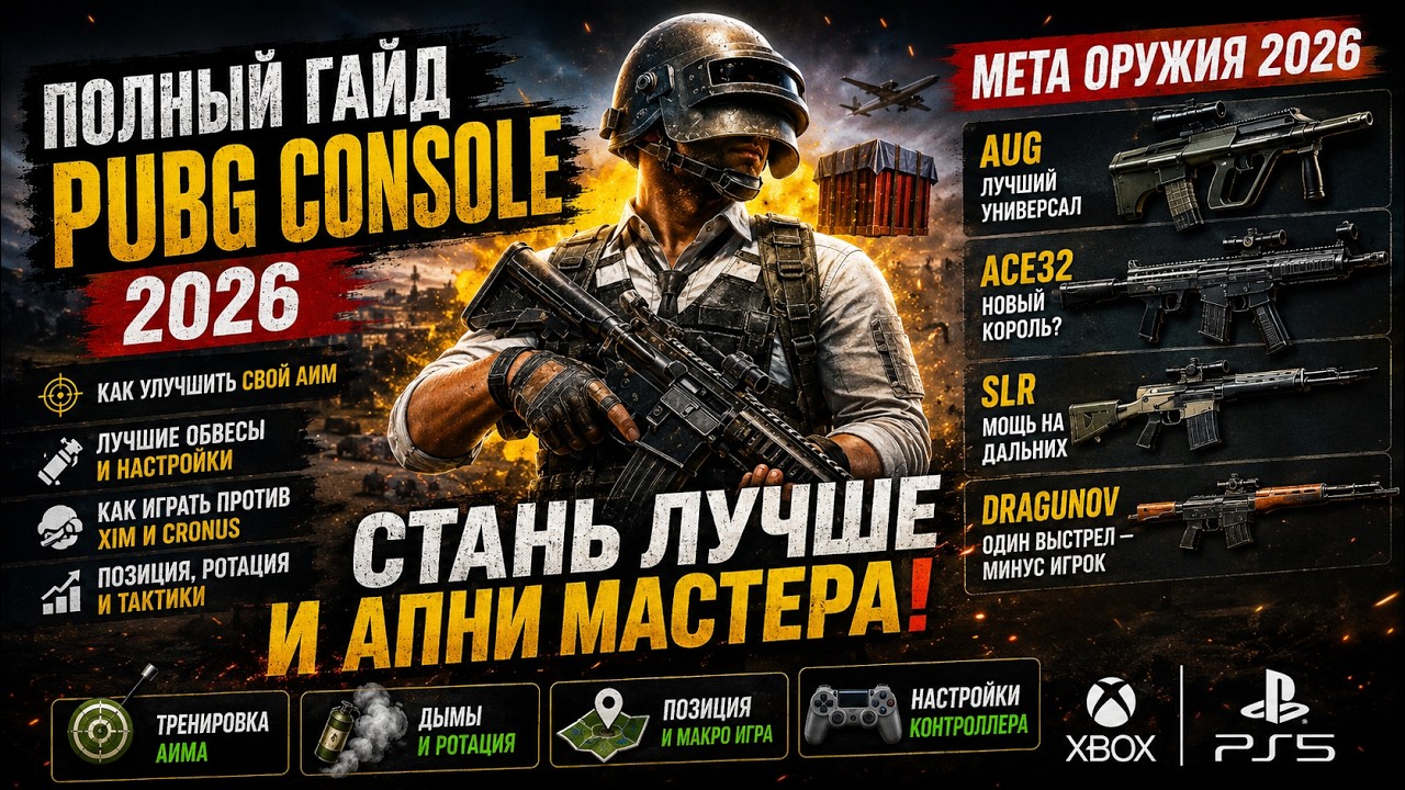 Гайд по PUBG Console в 2026 году || XBOX & PlayStation