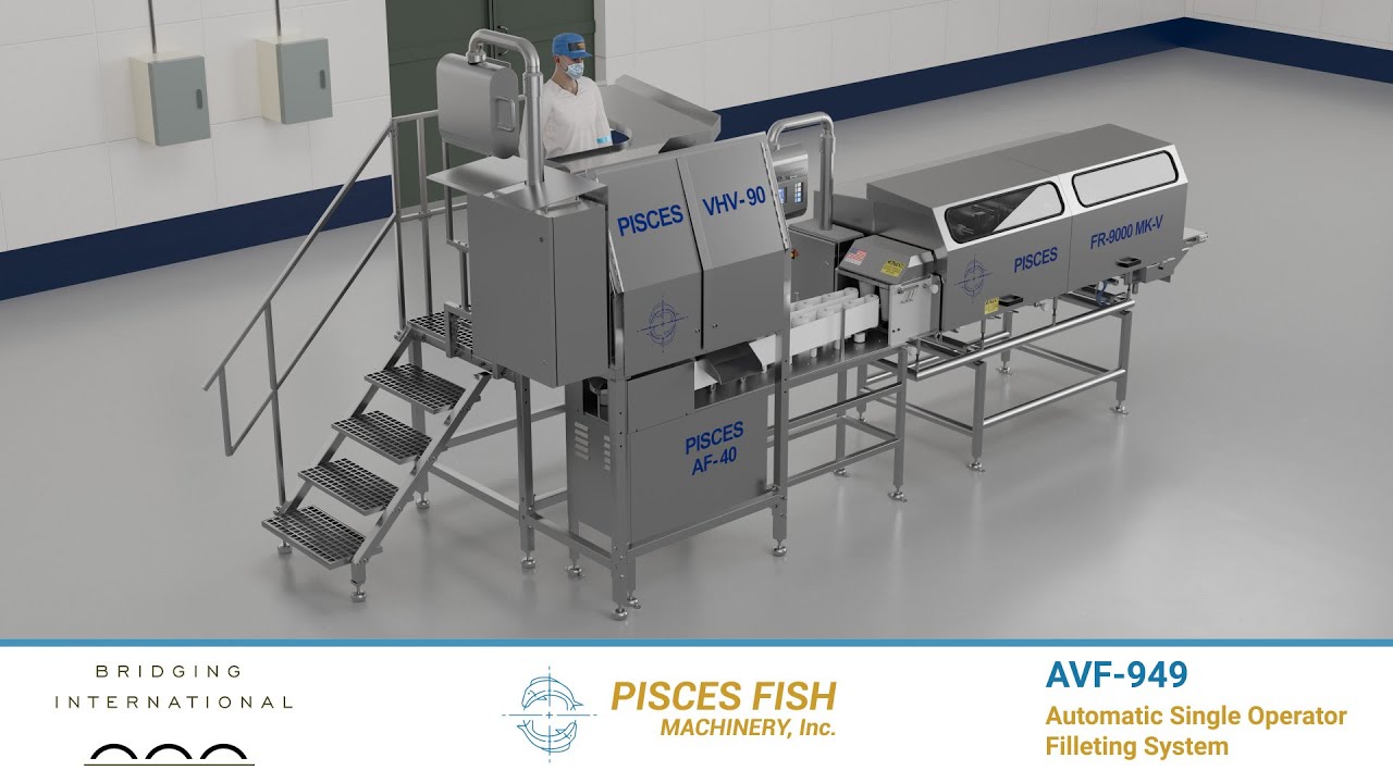 🐟 Automatic Salmon Filleting Line – PISCES AVF-949