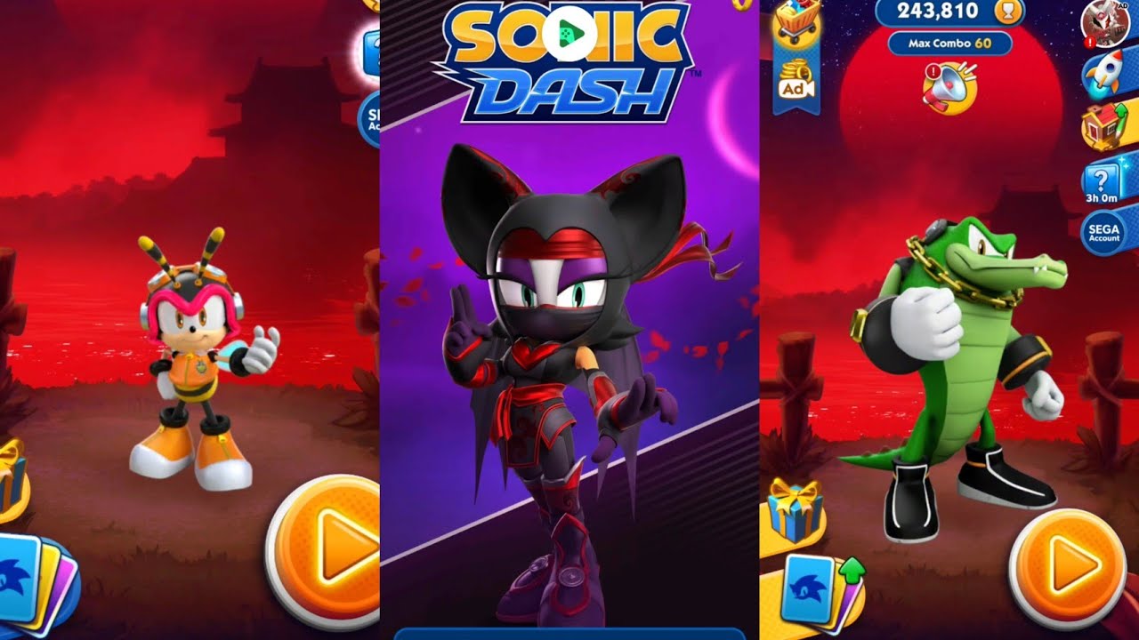 Espio vs Charmy vs Vector | Sonic Dash |