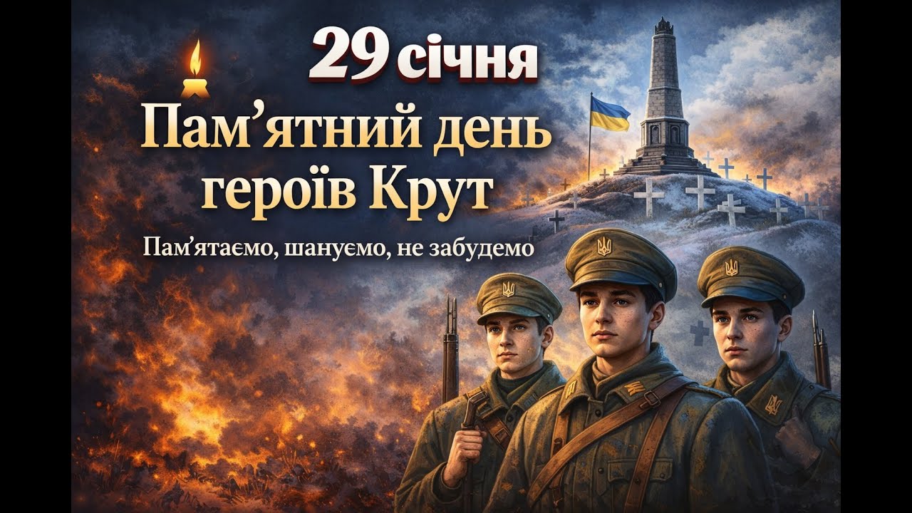 29 січня — Пам’ятний день героїв Крут | Подвиг української молоді