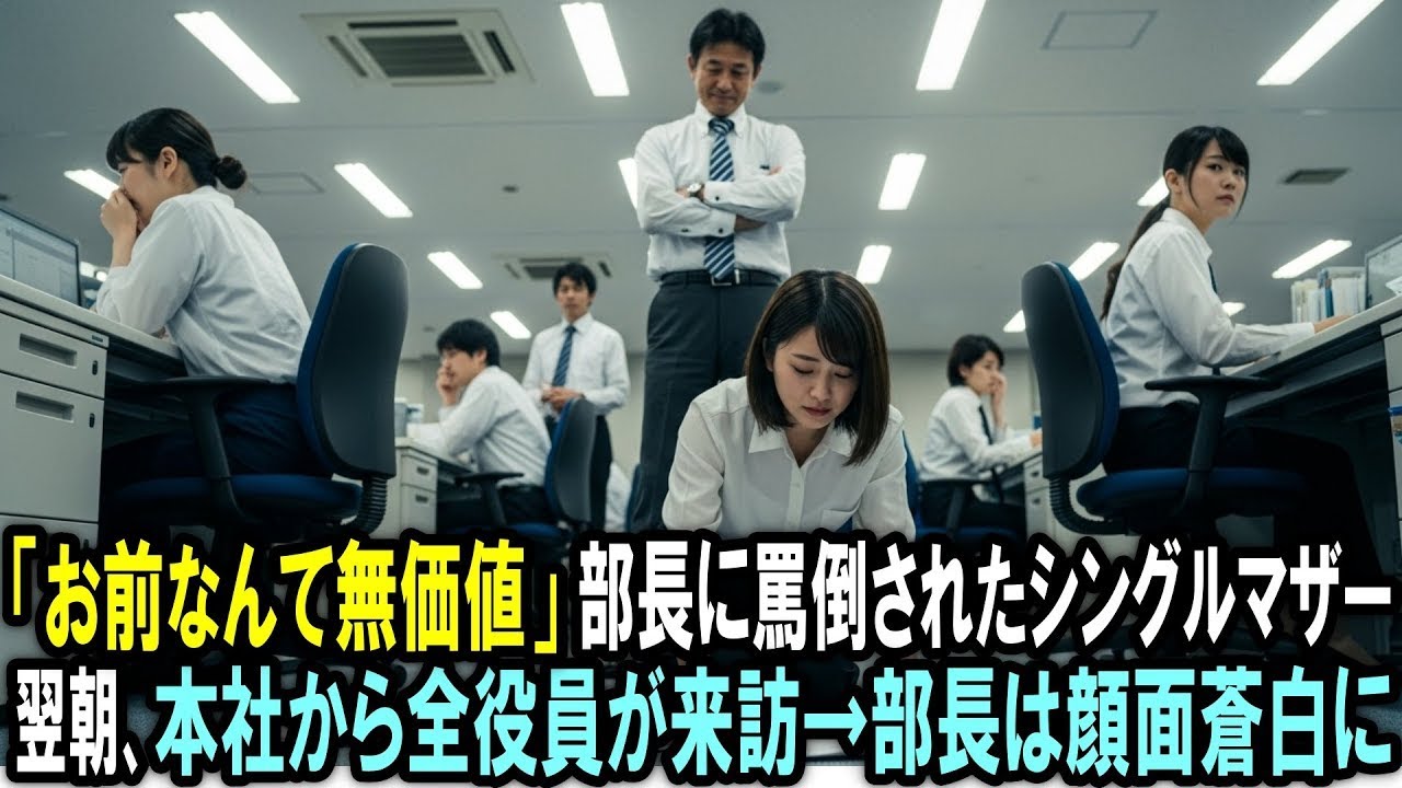 「お前なんて無価値」上司に罵倒されたシングルマザー　翌日、本社から全役員が来訪し部長は顔面蒼白に…