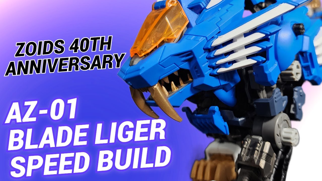 Zoids Blade Liger 40th Anniversary AZ-01 Speed ​​Build and review