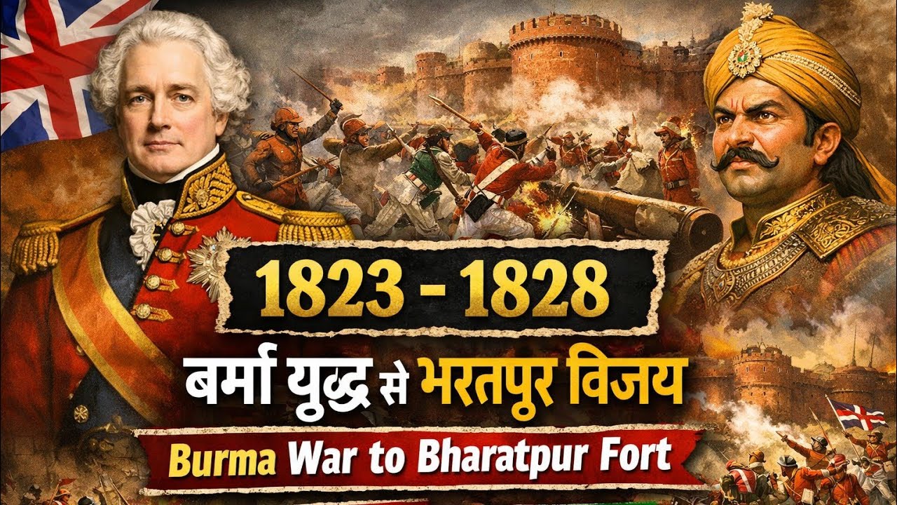 Lord Amherst Era (1823–1828) | Anglo-Burmese War & Bharatpur Victory Explained Gov General of India 