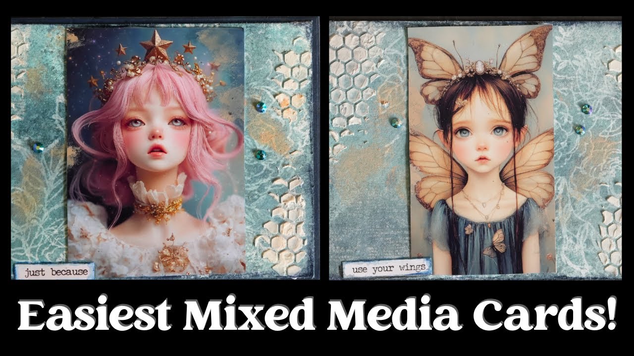 Distress Ink & Acrylic Paint: Mixed Media Card Ideas
