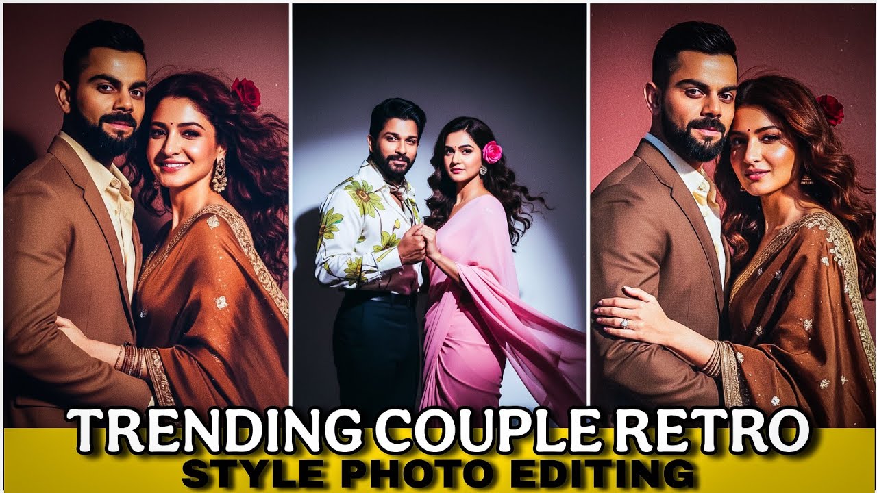 Couple Photo Gemini Prompt | gemini photo edit couple | Gemini Retro Couple Photo Editing
