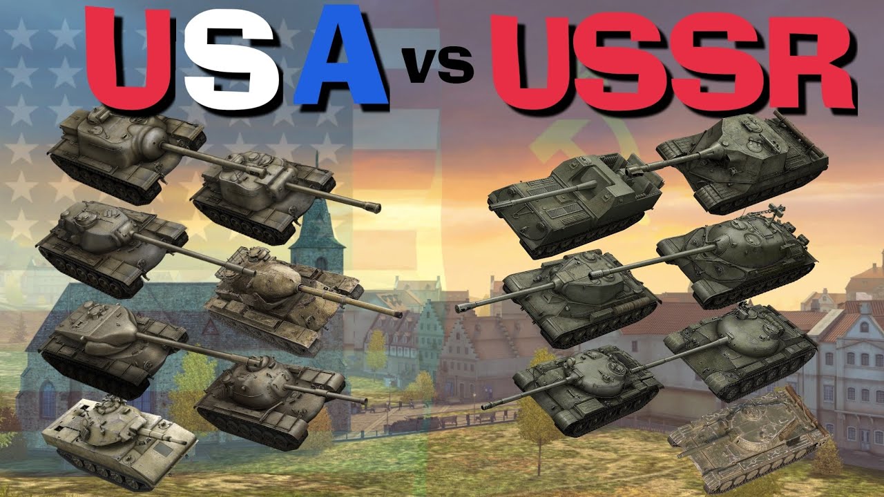 WOT Blitz USA vs USSR || Tier 10 Face Off