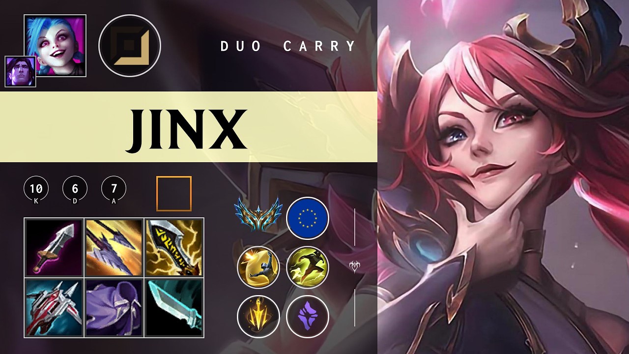 Jinx ADC vs Yasuo - EUW Challenger Patch 26.03