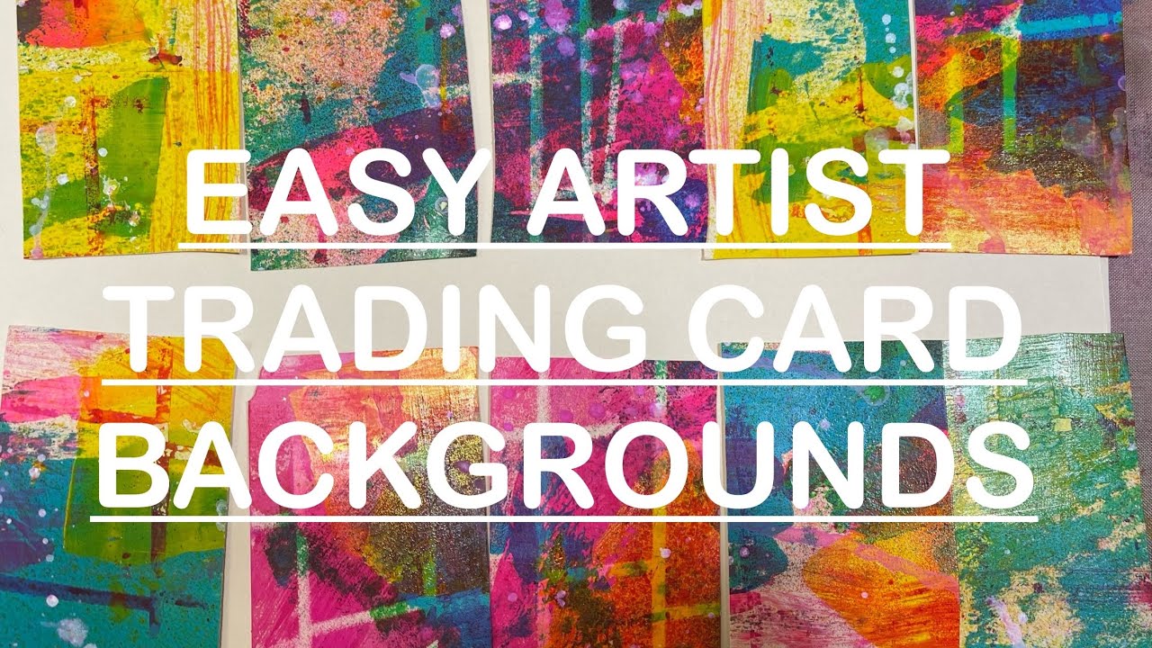 Beginner Easy Artist Trading Card Background to get 20 cards!!